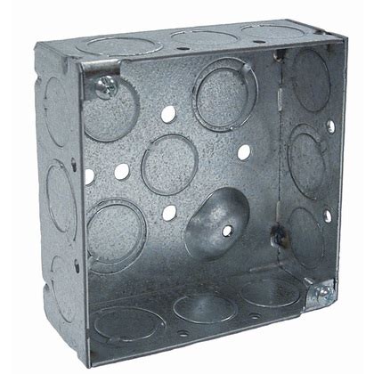 deep 4x4 metallic box no holes|4 inch square box.